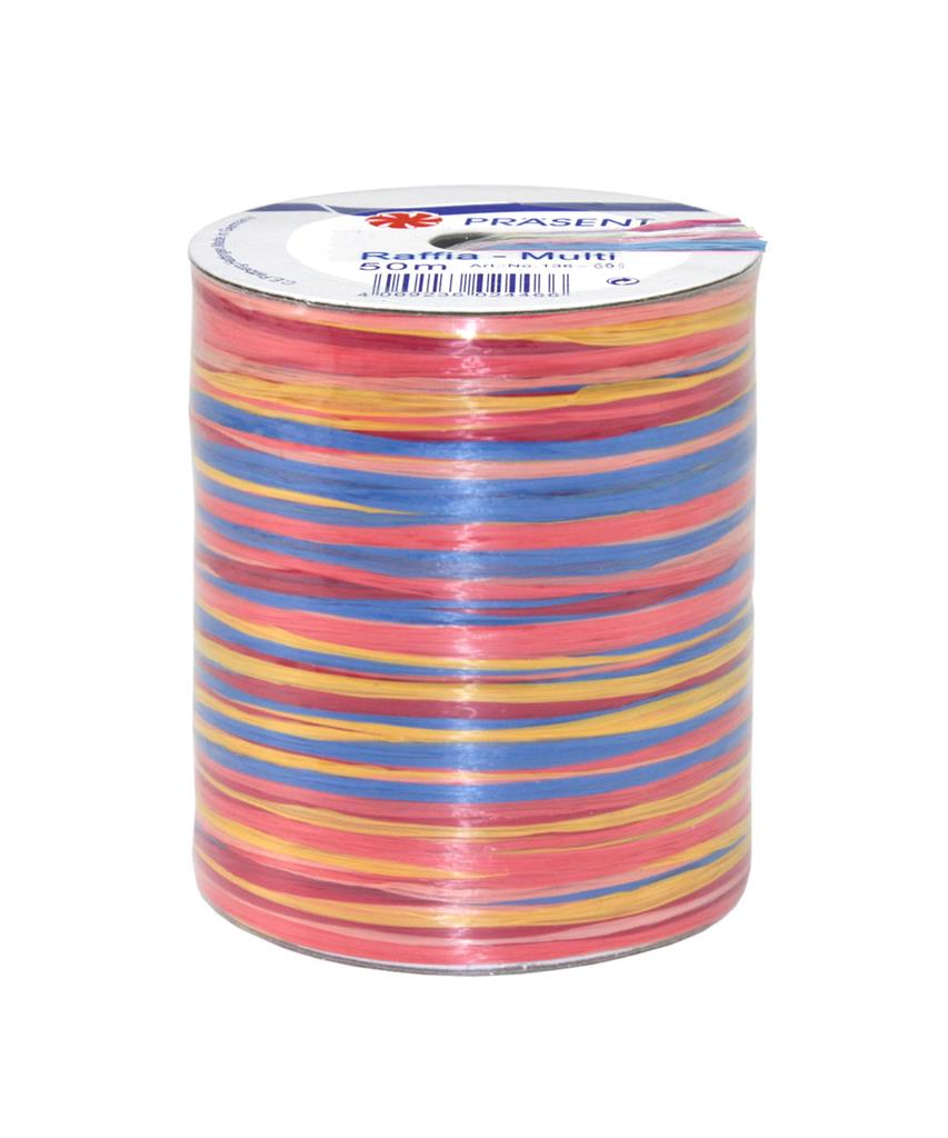 RAFFIA-Multicolour 50-m-spool