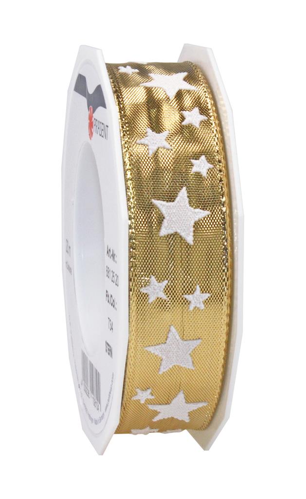STERN stars metallic 20-m-roll with wired edges