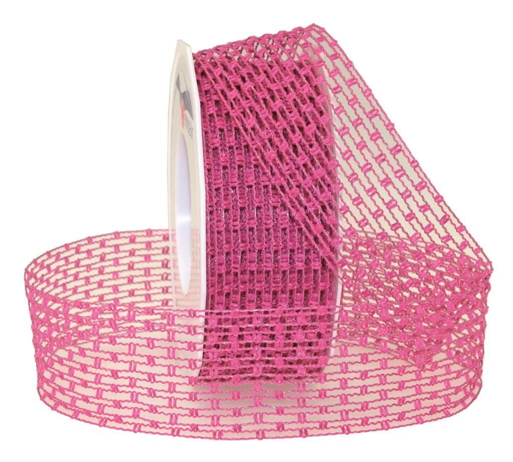 VICTORIA elastic ribbon with wire 15-m-roll