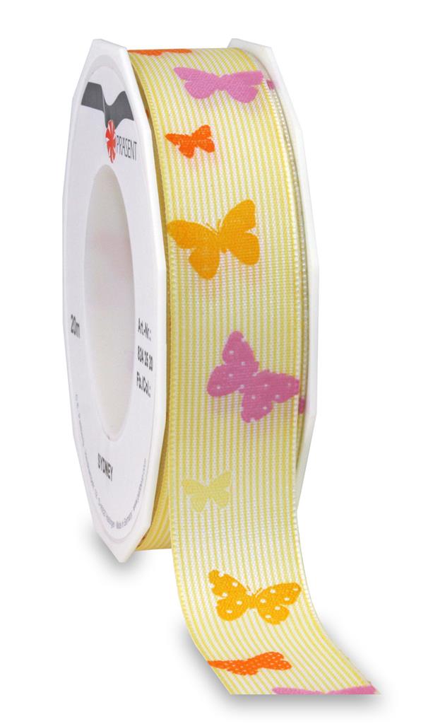 SYDNEY Taftband Schmetterling 20-m-Rolle