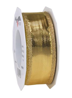 DENVER gold silver 25-m-roll with wired edges