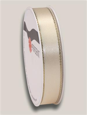 BROADWAY satin with golden edges 4-m-roll