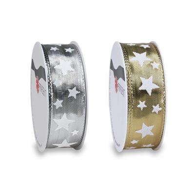 STERN stars metallic 3-m-roll with wired edges