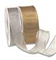LUXOR gold silver 20-m-roll with wired edges